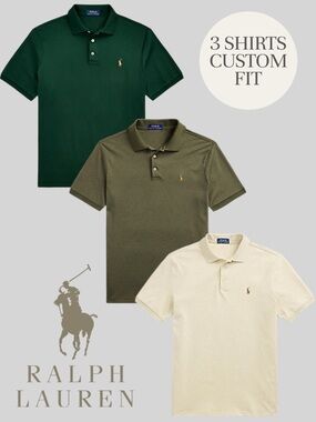 3 NWOT Polo Ralph Lauren  Custom Slim Fit Polo Shirt - Size Small